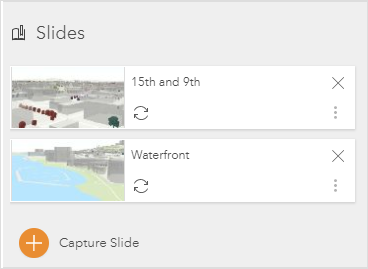 Slides pane with two renamed slides Slides pane with two renamed slides